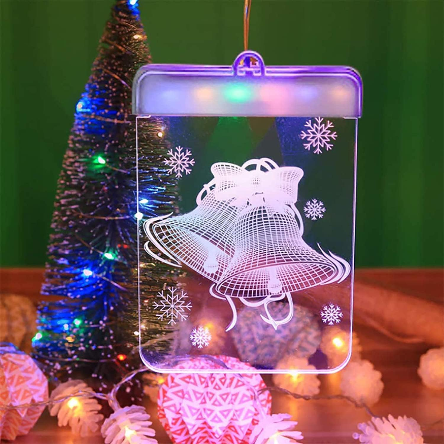 Instalatie de Craciun tip Perdea cu figurine LED color, 1.5m