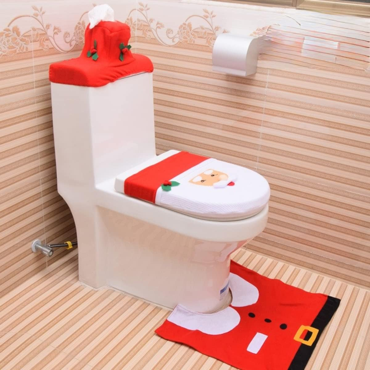 Set Decorativ tip Mos Craciun pentru Toaleta