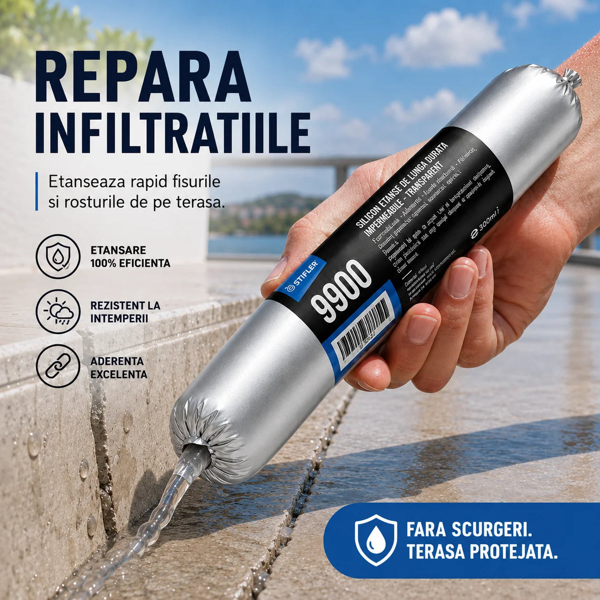 Silicon Etans de Lunga Durata – Impermeabil & Multi-Suprafete
