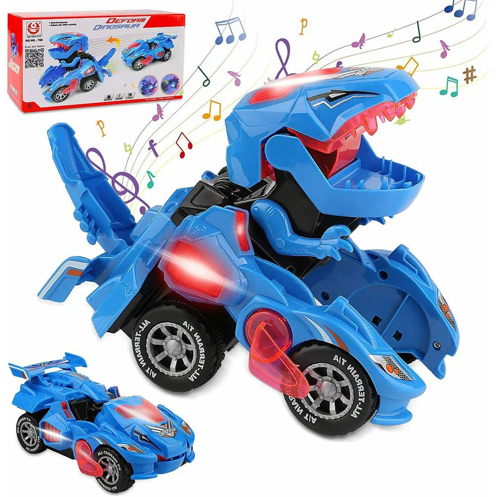 Jucarie Dinozaur Transformer Albastru