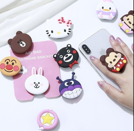 Suport stand adeziv pentru telefon model desen animat