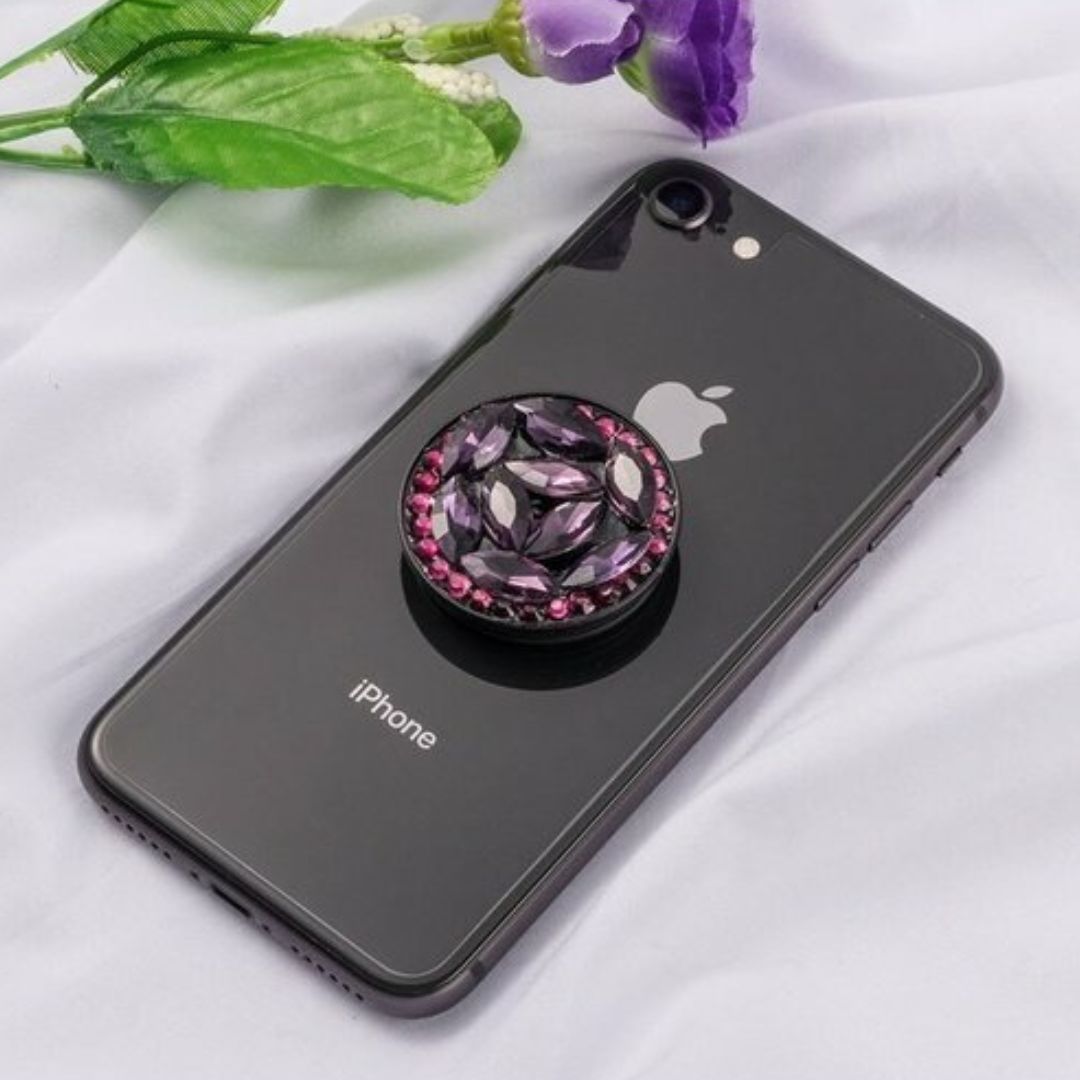Suport stand adeziv pentru telefon model pietre